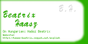 beatrix haasz business card
