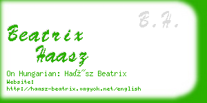 beatrix haasz business card